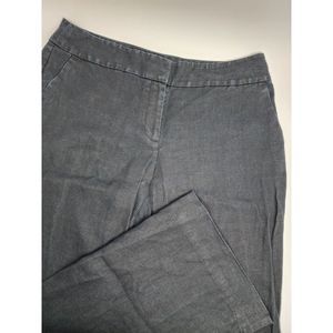 Loft Julie‎ Linen Black Boot Cut Trouser Pants Size 12